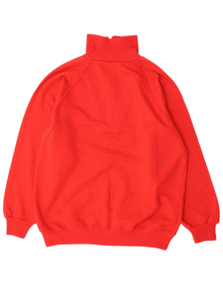 Suéter feminino JOY com zíper e gola em algodão vermelho pequeno Reino Unido 10