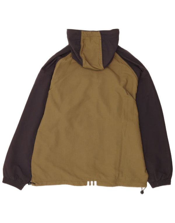 Jaqueta de chuva masculina Adidas 3D Arc com capuz UK 40/42 Medium Khaki Colourblock