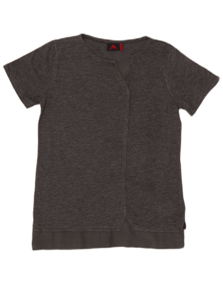 Camiseta feminina Kappa UK 12 poliéster cinza médio