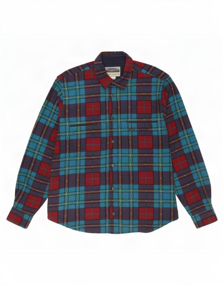 Camisa de flanela masculina Great Escapes poliéster colorido pequeno com verificação