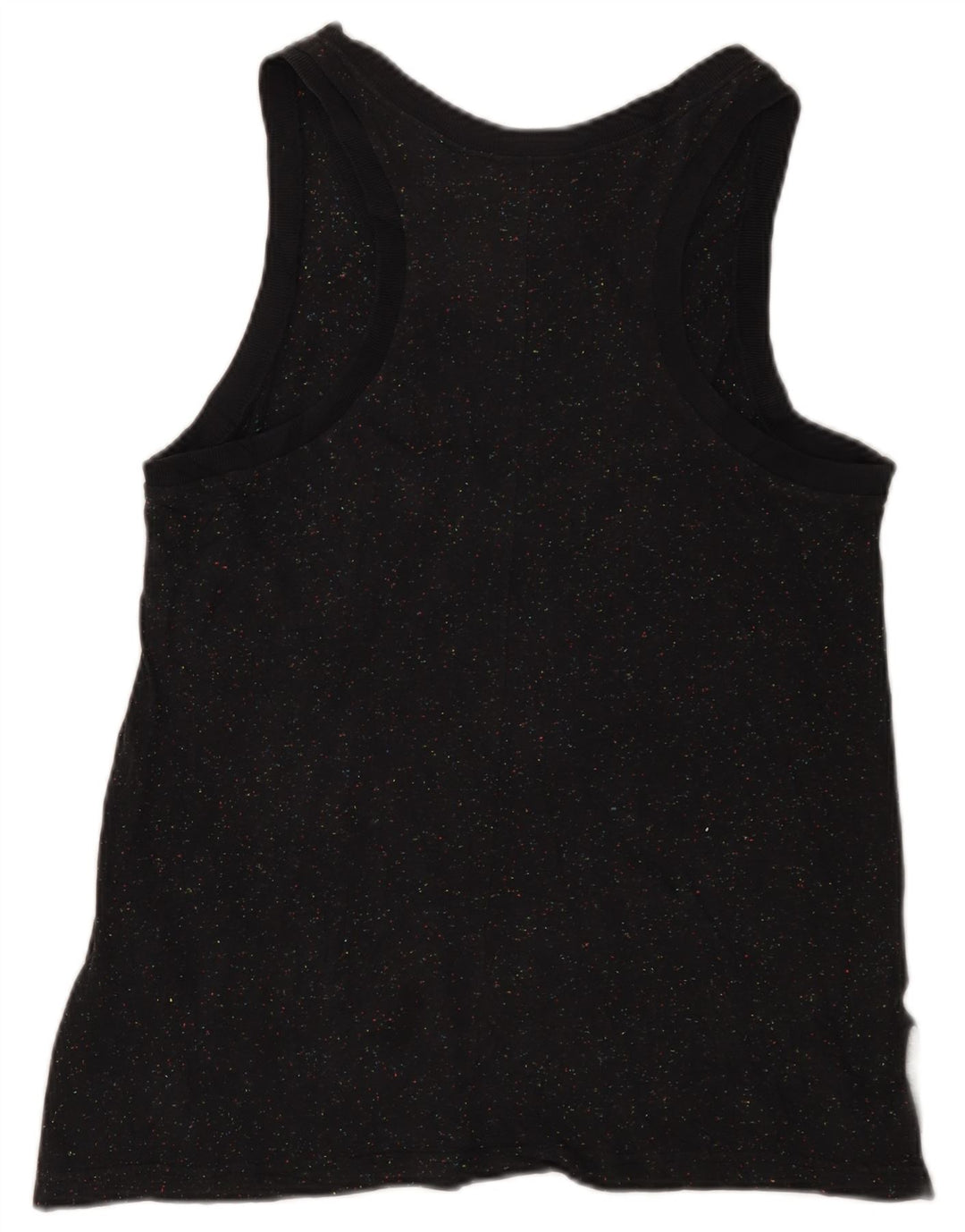 Colete gráfico feminino NIKE UK 12 médio preto manchado de algodão
