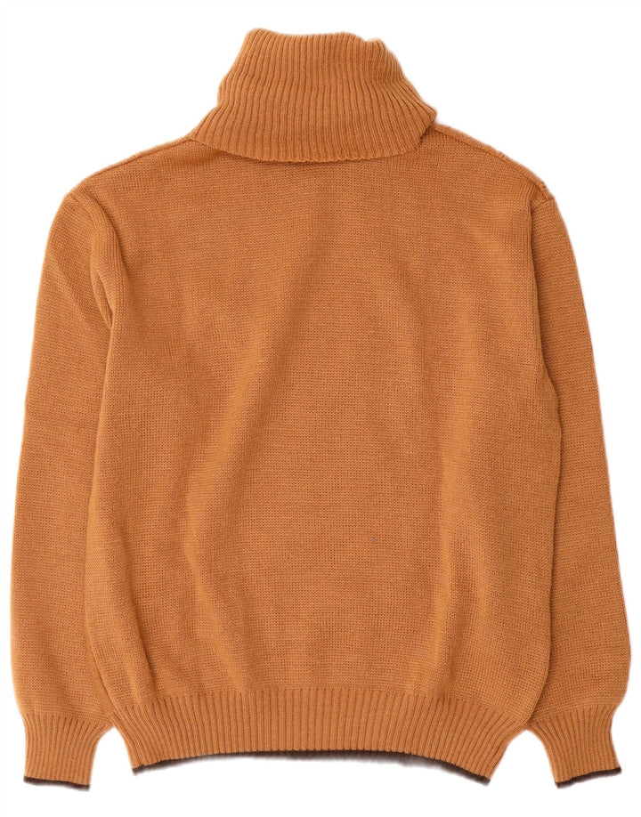 Suéter feminino vintage com gola redonda IT 50 XL marrom poliacrílico