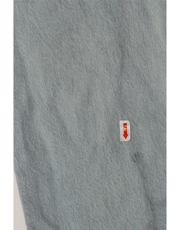 LEVI'S Masculino 501 Straight Jeans W28 L32 Azul Algodão