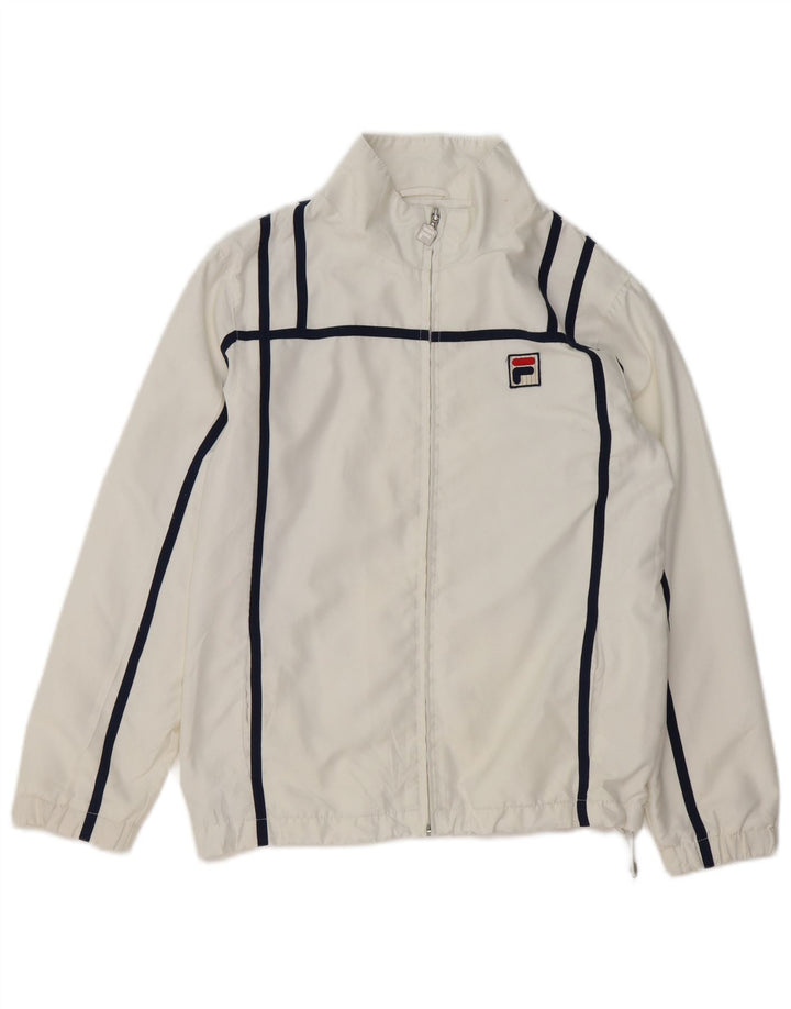 Jaqueta de treino FILA Boys White Line 8-9 anos poliéster branco