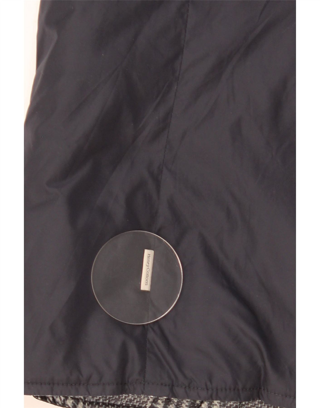 Jaqueta acolchoada reversível masculina Henry Cottons UK 42 XL azul marinho