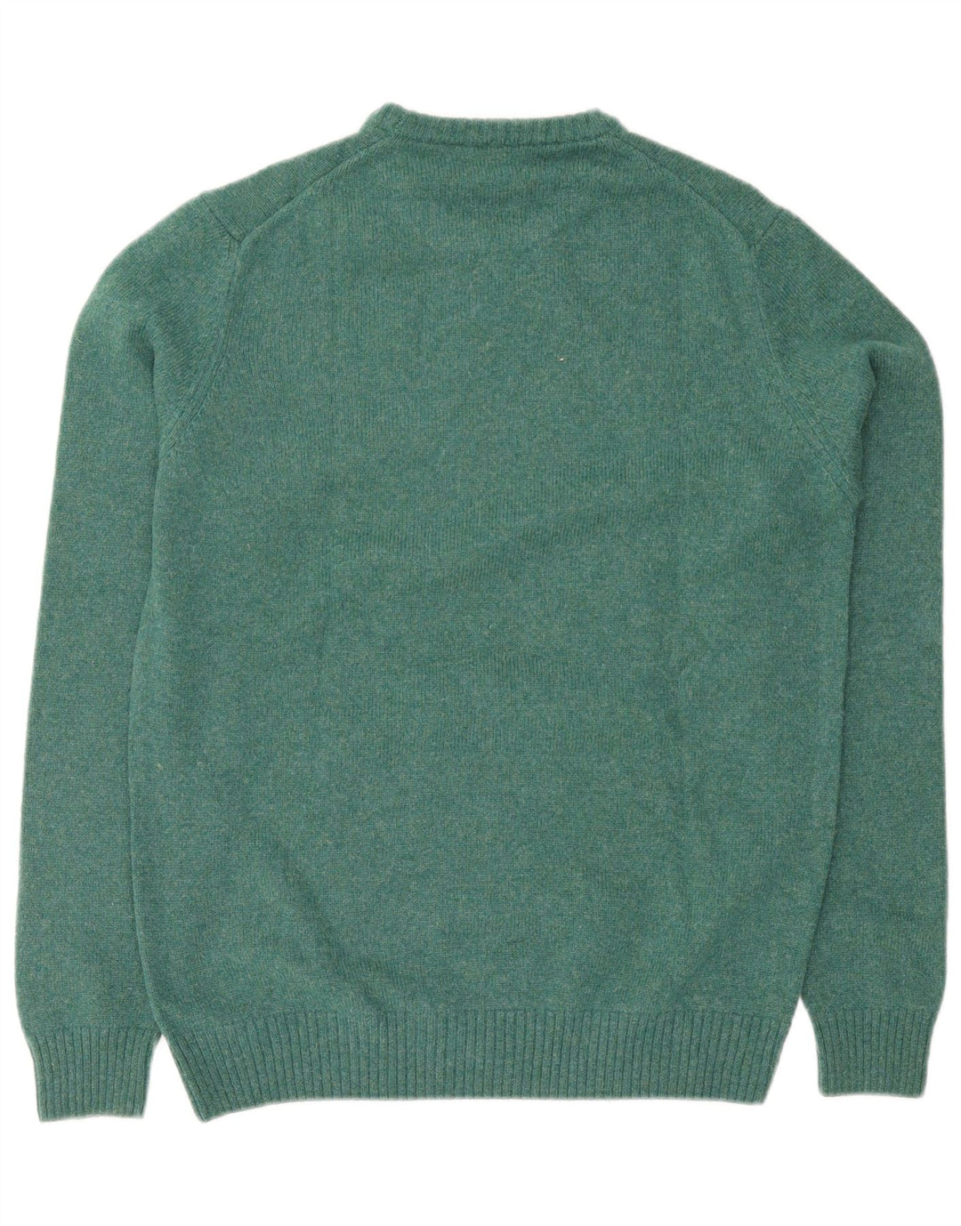 Suéter masculino Trussardi com gola redonda de lã verde médio