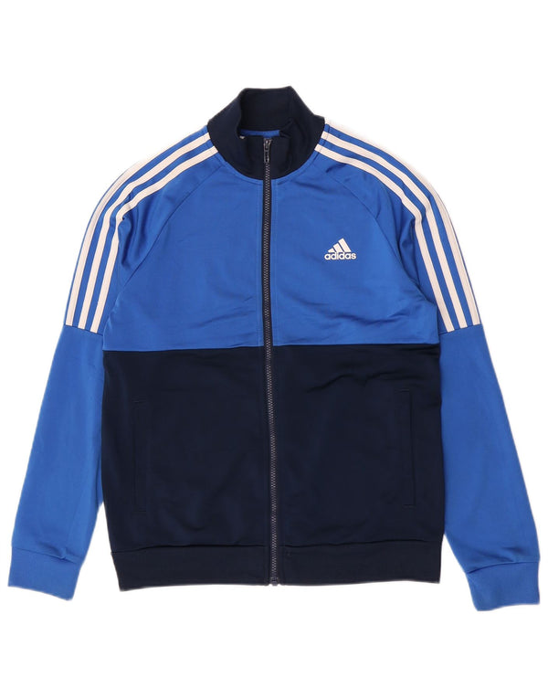 Jaqueta Adidas Meninos Treino Top 13-14 Anos Azul Colorblock Poliéster