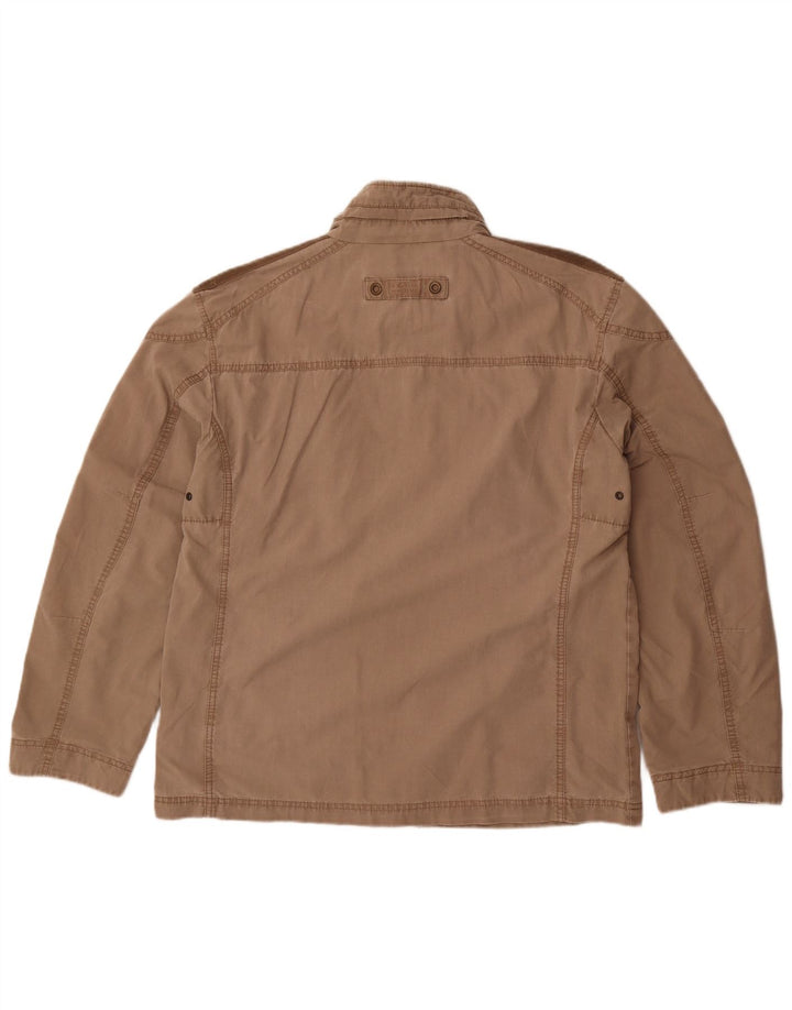Jaqueta utilitária masculina Camel Active UK 40 grande bloco colorido bege