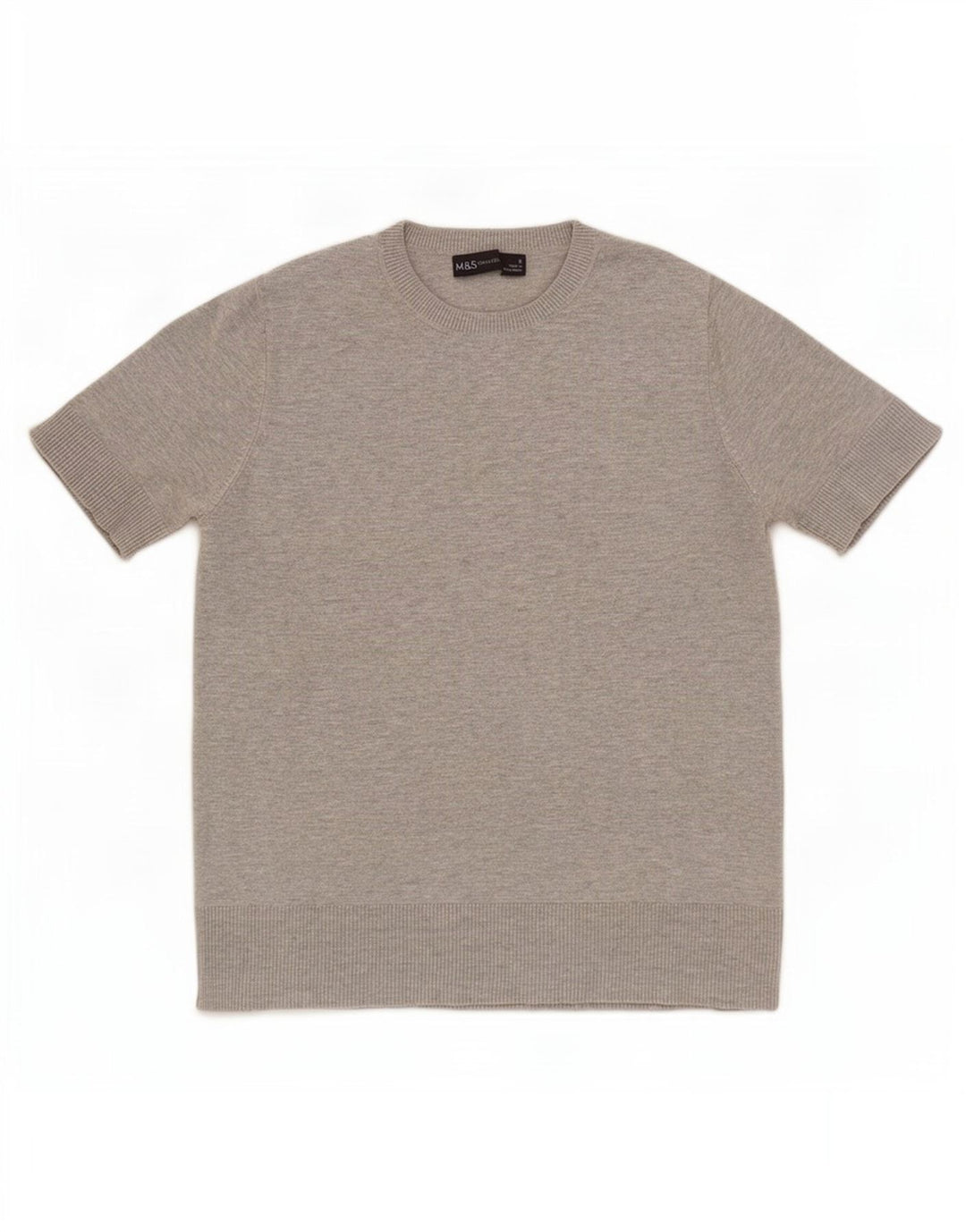 Camiseta feminina Marks & Spencer UK 8 pequena cinza