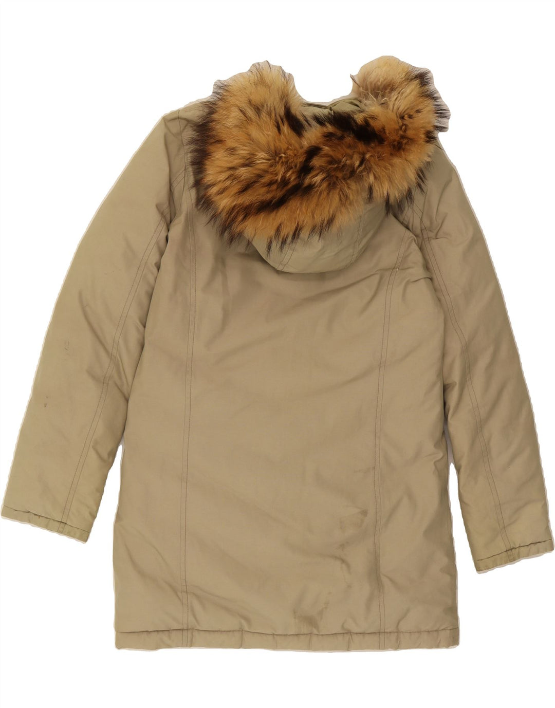 WOOLRICH Girls Hooded Windbreaker Coat 13-14 Years Beige Vintage Woolrich and Second-Hand Woolrich from Messina Hembry 