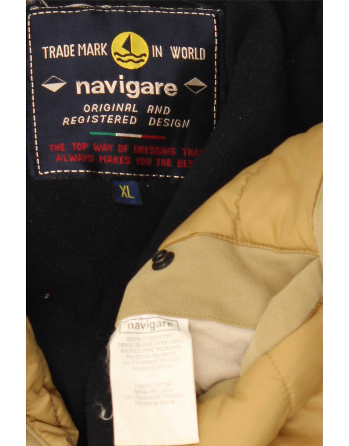 Jaqueta corta-vento masculina Navigare UK 42 XL poliéster bege