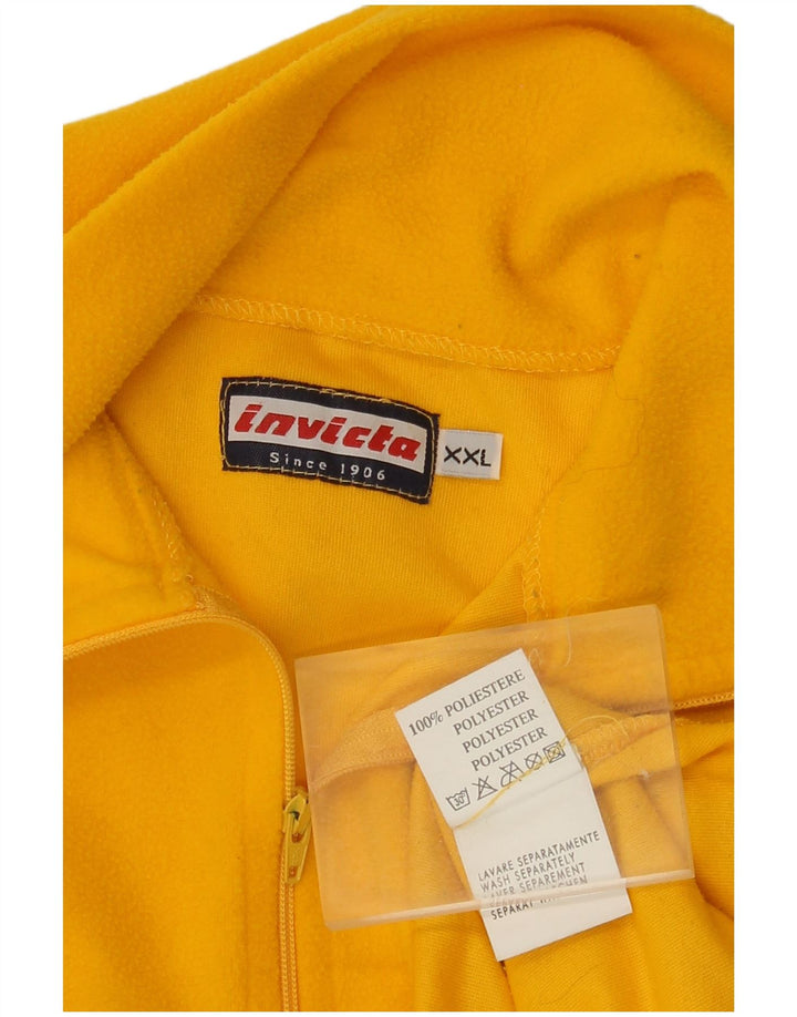 Suéter de lã masculino Invicta com zíper e gola 2XL poliéster amarelo