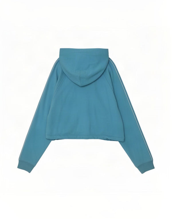 Suéter feminino Levi's Crop Graphic com capuz Reino Unido 16 grande bloco colorido azul