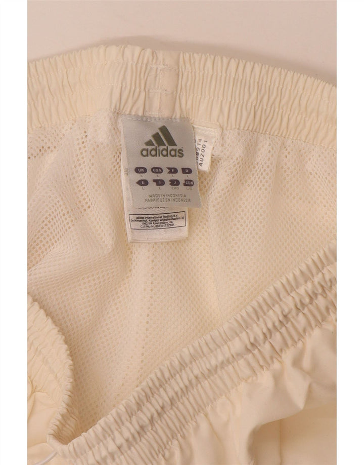 ADIDAS Mens Bermuda Sport Shorts Grande Off White Poliéster