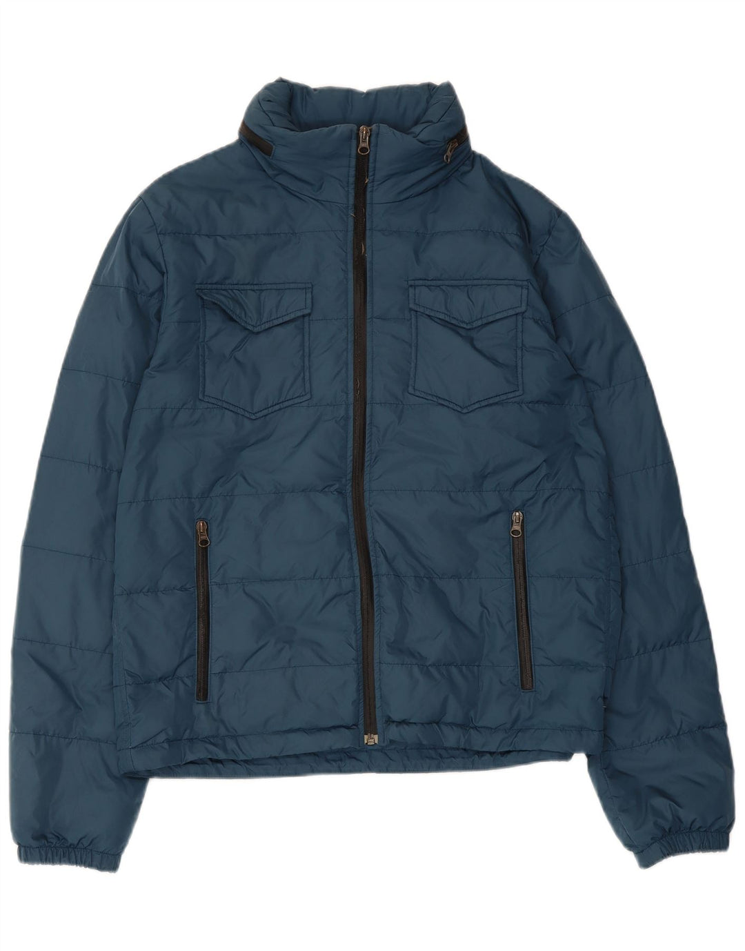 Jaqueta acolchoada masculina Herno UK 50 grande poliamida azul
