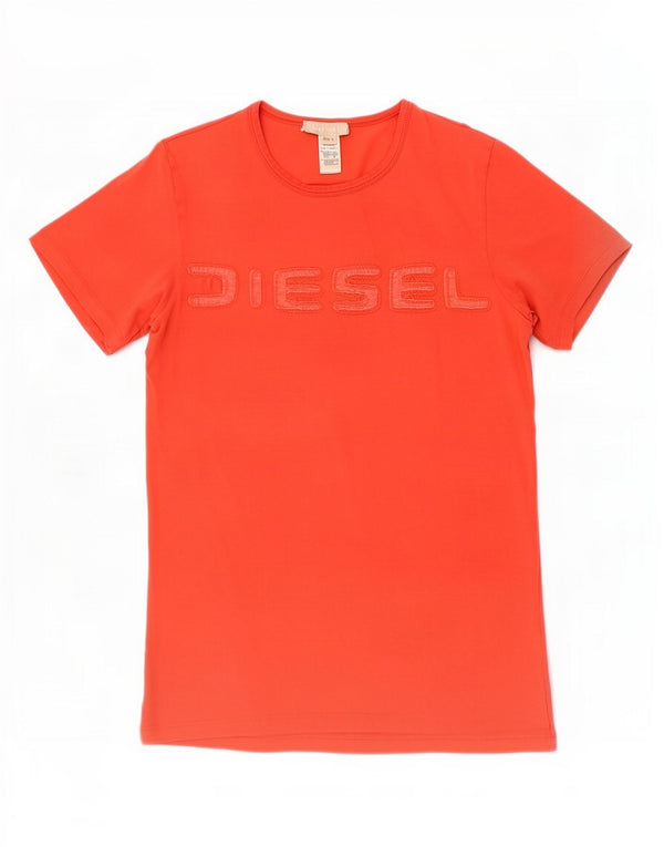 Camiseta feminina estampada Diesel UK 14 grande algodão vermelho