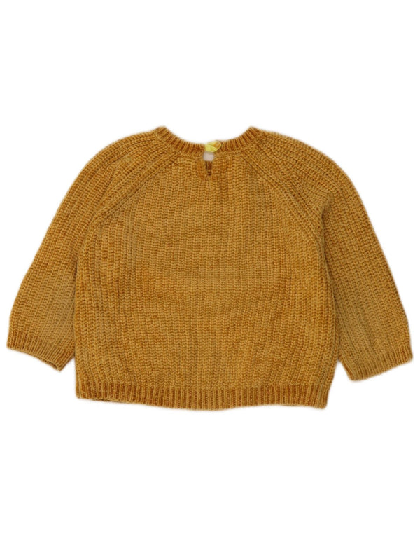 Suéter Zara Girls Crop Crew Neck 4-5 anos Amarelo