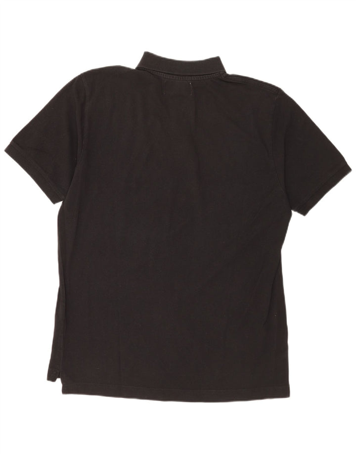 Camisa polo masculina Kappa grande algodão preto