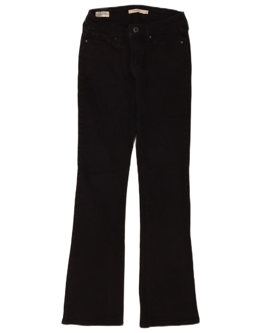 Calça jeans feminina Levi's 715 Bootcut W26 L32 algodão preto