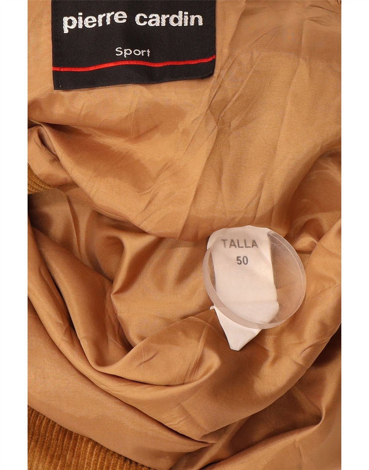 Jaqueta blazer masculina de veludo com 3 botões PIERRE CARDIN IT 50 grande marrom