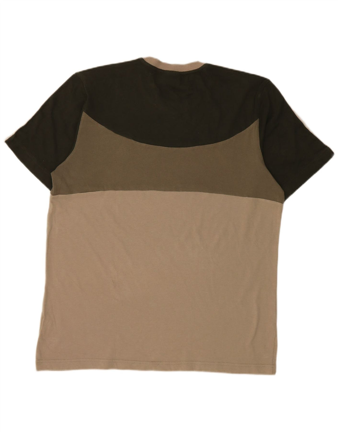 Camiseta masculina Adidas grande bloco colorido cáqui