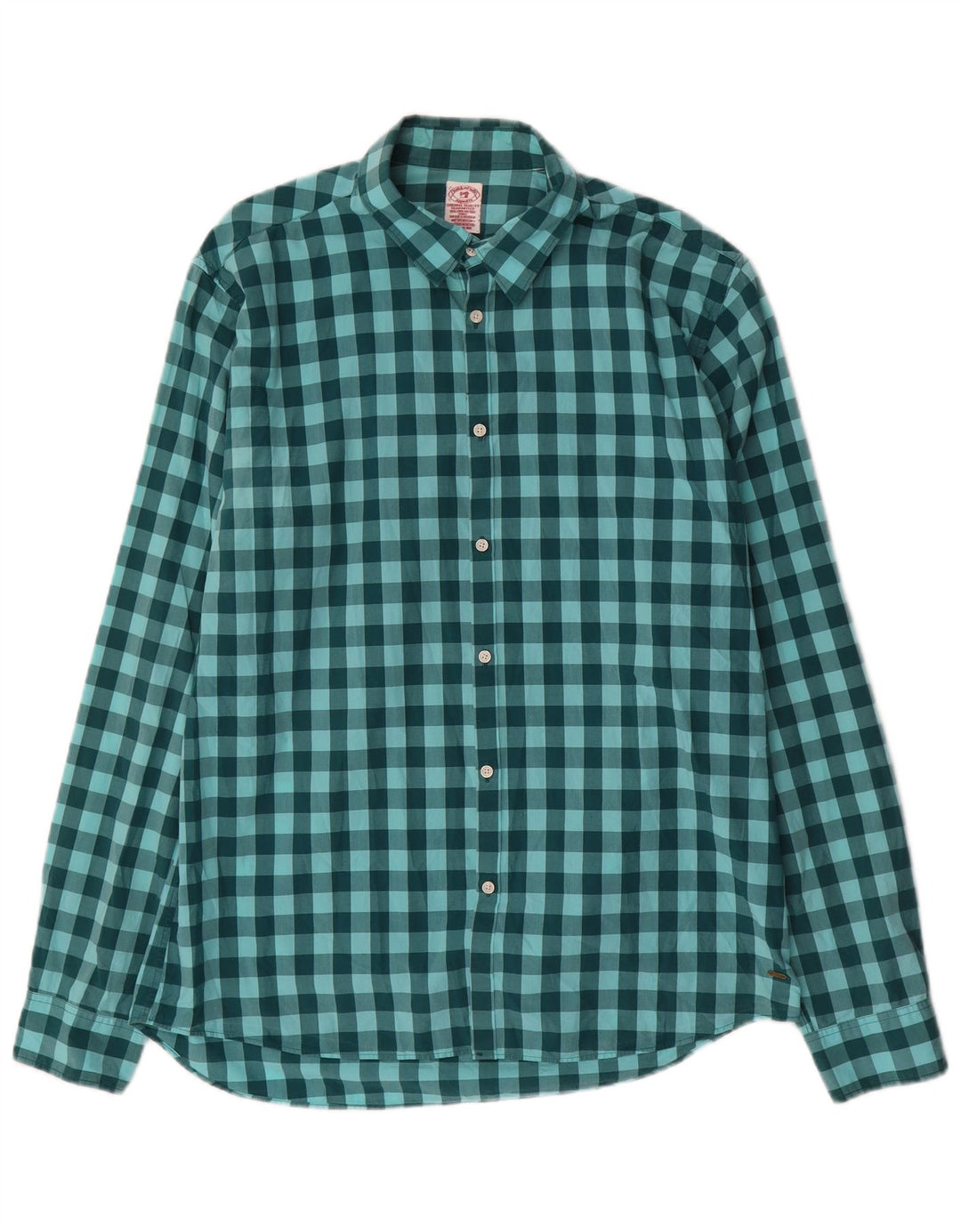 Camisa masculina SCOTCH & SODA de algodão guingão verde médio