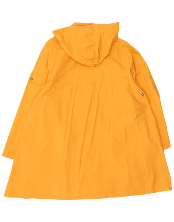 Capa de chuva oversized com capuz feminino vintage UK 18 XL poliéster laranja
