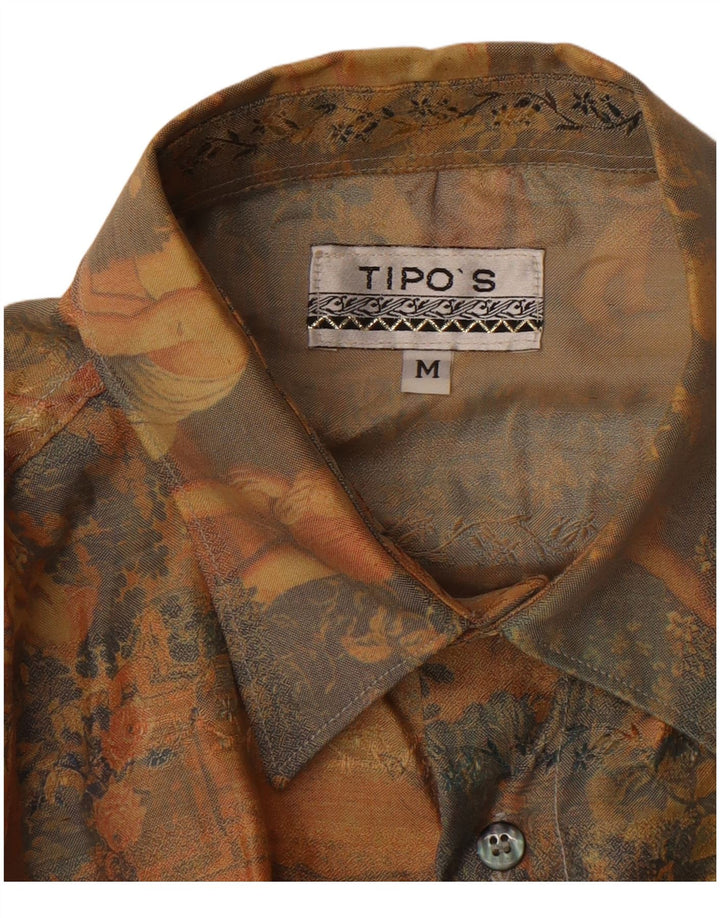 Camisa masculina TIPO'S média floral multicolorida
