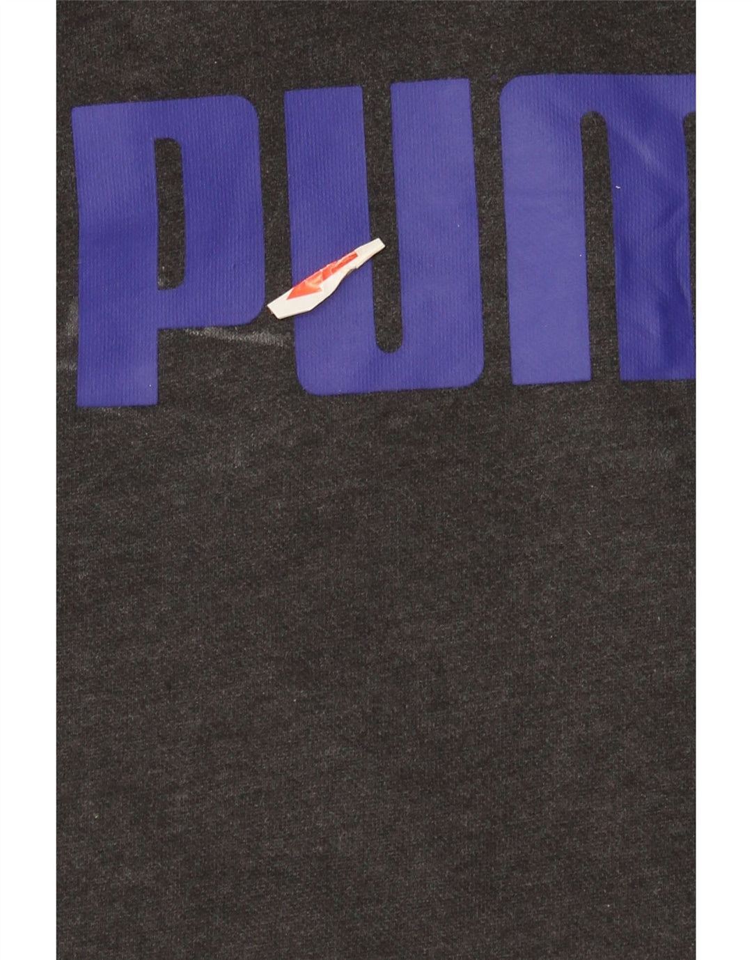 Suéter com capuz gráfico masculino Puma grande cinza