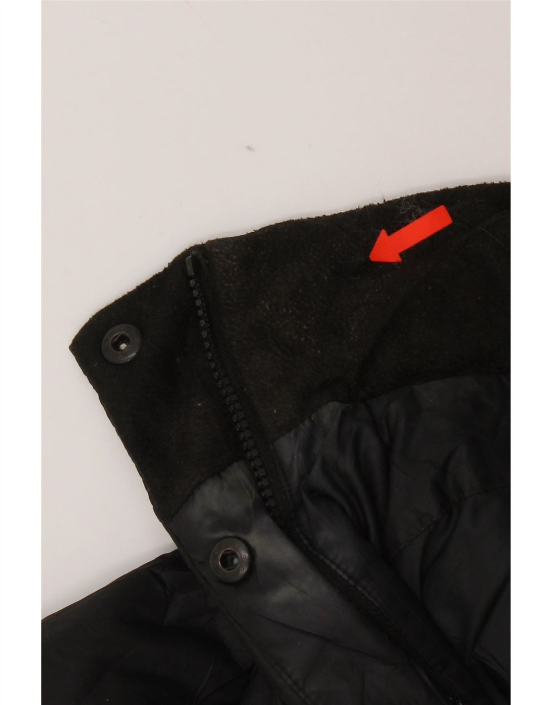 Casaco acolchoado com capuz feminino Eddie Bauer UK 14 poliéster preto médio