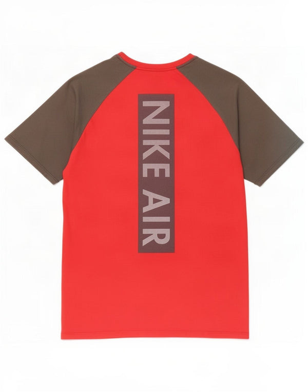 Camiseta Nike Masculina Athletic Cut Graphic Top Médio Vermelho Colorblock Algodão