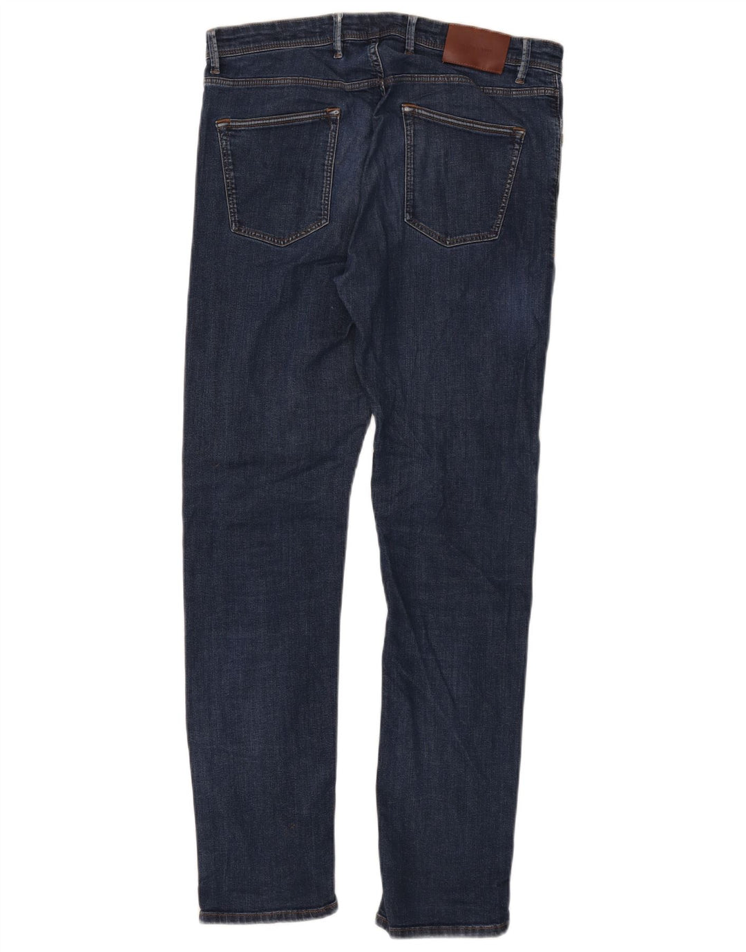 Jeans Slim Masculino Massimo Dutti EU 42 Grande W32 L30 Azul Marinho Algodão
