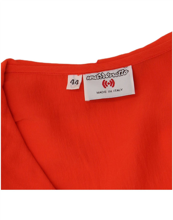 Blusa feminina Mazzonetto manga curta IT 44 médio laranja
