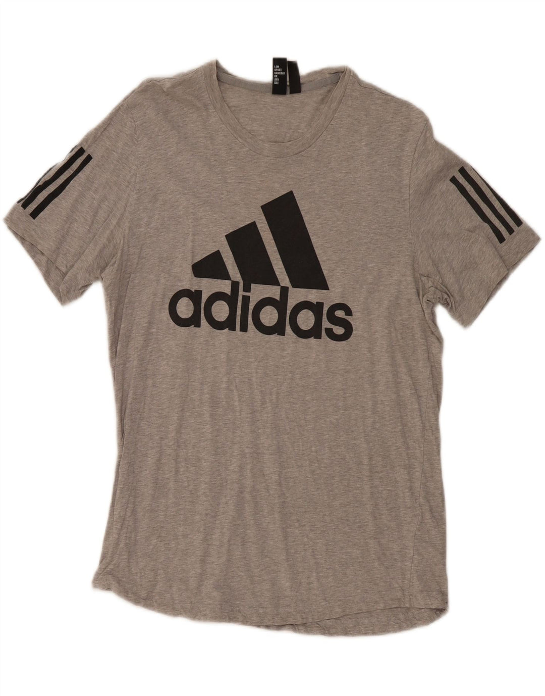 Camiseta Adidas Masculina Graphic Top Cinza Médio Algodão