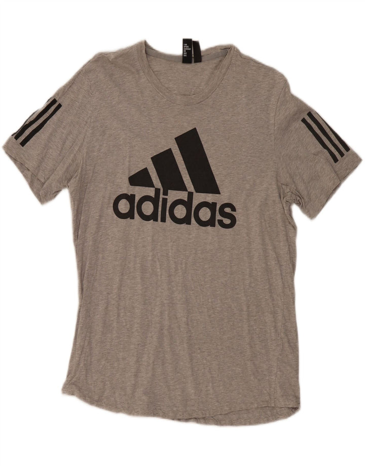 Camiseta Adidas Masculina Graphic Top Cinza Médio Algodão