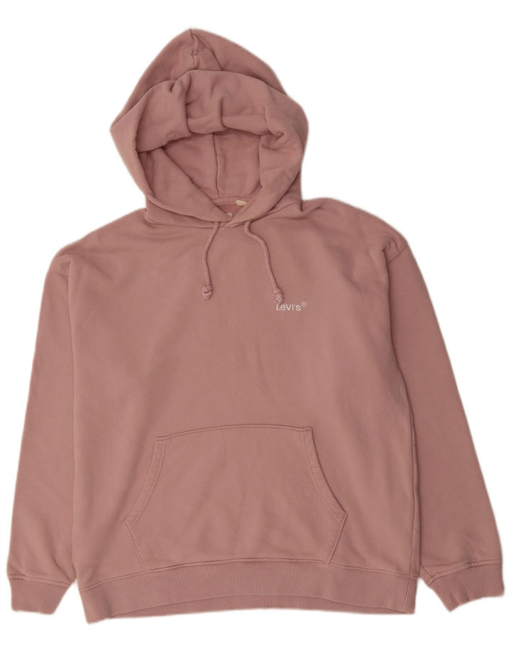 Suéter masculino com capuz e ajuste relaxado LEVI'S algodão rosa médio
