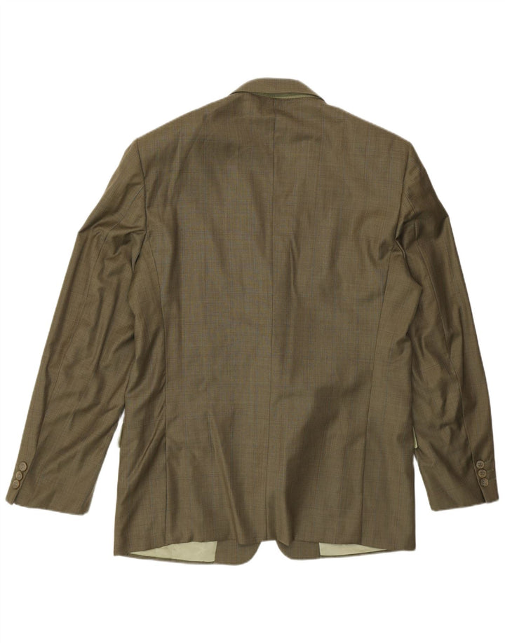 Jaqueta blazer masculina Facis com 1 botão IT 50 grande cáqui nova lã