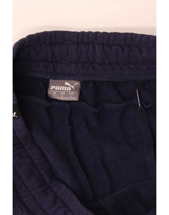 Shorts esportivos gráficos masculinos Puma grandes azul marinho