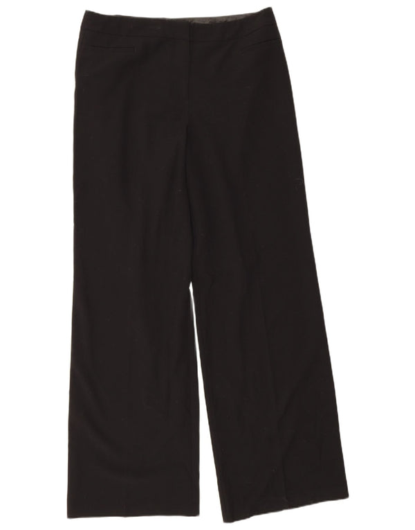 Calça feminina reta casual Marks & Spencer UK 14 grande W34 L32 preta