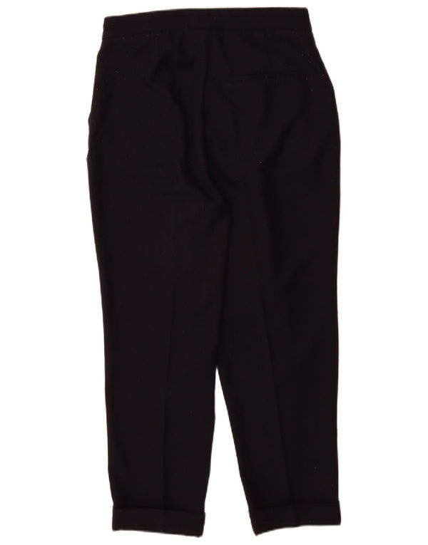 Zara Calça Chino Feminina Cintura Alta Pegged Pequena W26 L26 Azul Marinho
