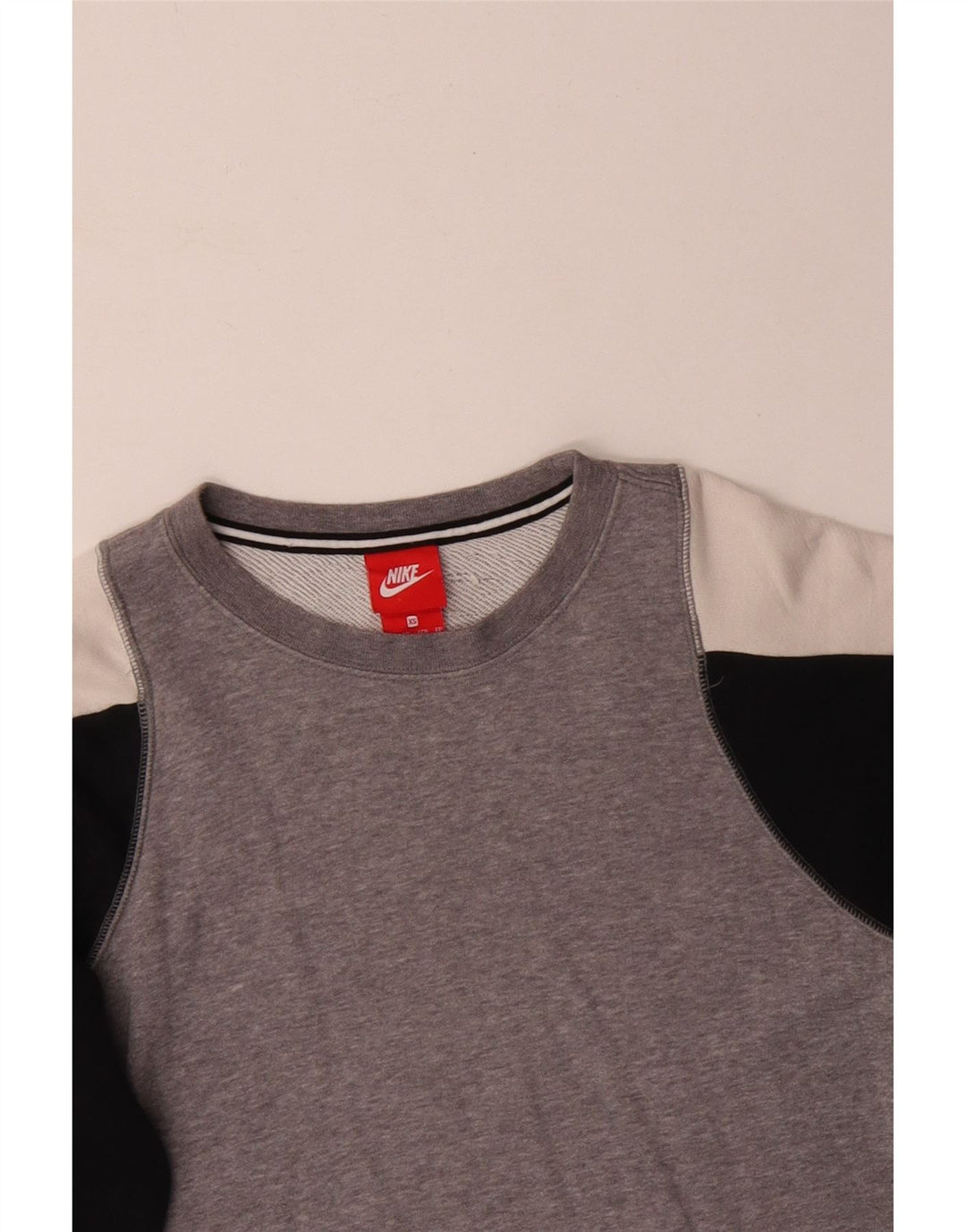 Moletom masculino Nike Jumper XS cinza colorblock algodão