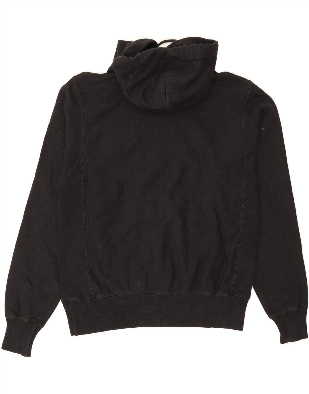 CHAMPION Mens Graphic Hoodie Jumper Small Black Cotton Vintage Champion and Second-Hand Champion from Messina Hembry 