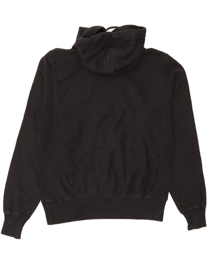CHAMPION Mens Graphic Hoodie Jumper Small Black Cotton Vintage Champion and Second-Hand Champion from Messina Hembry 
