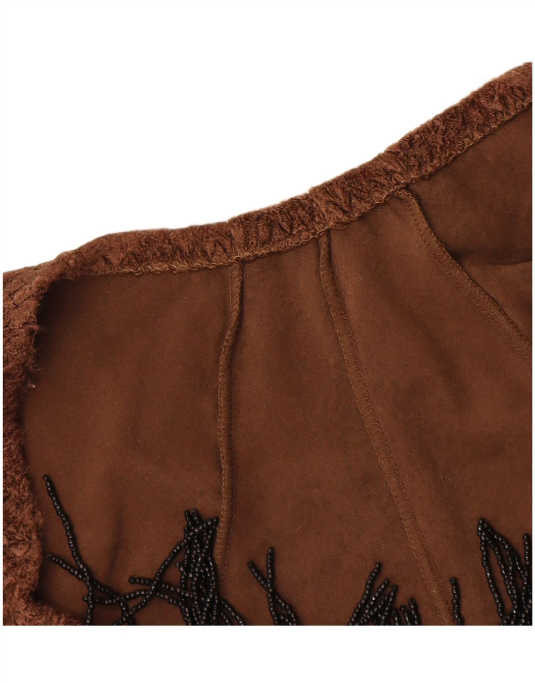 Body feminino vintage de manga comprida UK 12 poliamida marrom médio