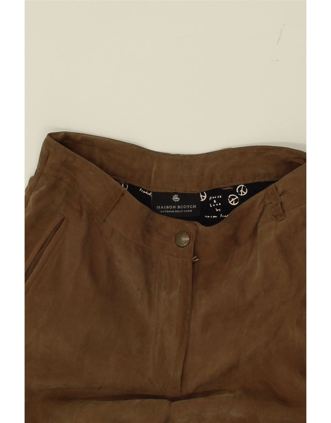 MAISON SCOTCH Womens Slim Casual Trousers W26 L26 Brown Cotton Vintage Maison Scotch and Second-Hand Maison Scotch from Messina Hembry 