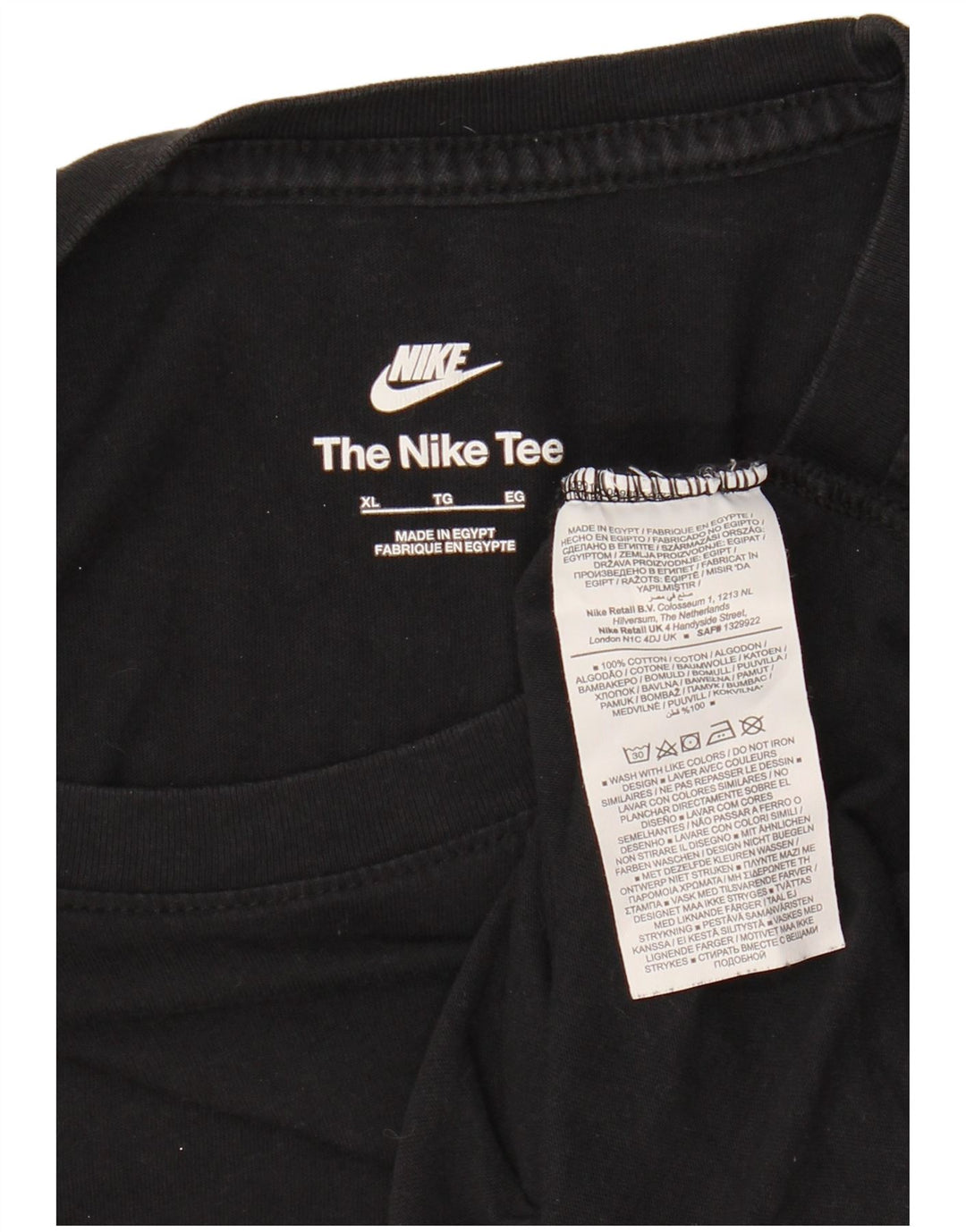 Camiseta masculina NIKE Top XL algodão preto
