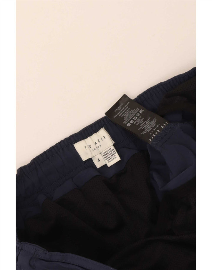 Shorts de natação masculino Ted Baker tamanho 4 grande azul marinho poliamida