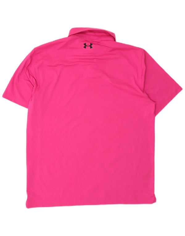 Camisa polo masculina Under Armour grande poliéster rosa