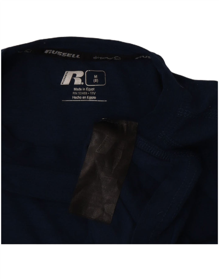 Russell Athletic Boys Dri-Power Top manga comprida 7-8 anos médio azul marinho