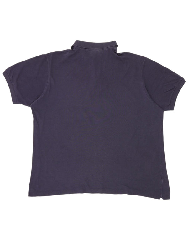 Camisa polo masculina Lacoste tamanho 8 3XL algodão azul marinho